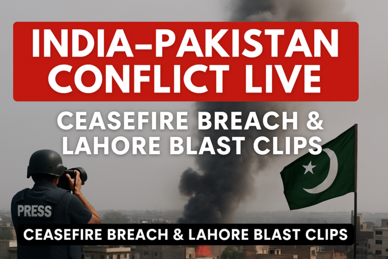 India–Pakistan Conflict LIVE: Ceasefire Breach & Lahore Blast Clips