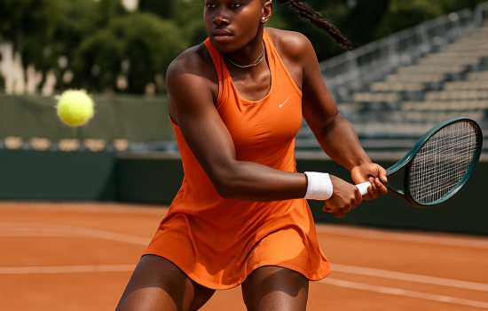 Victoria Mboko on clay court